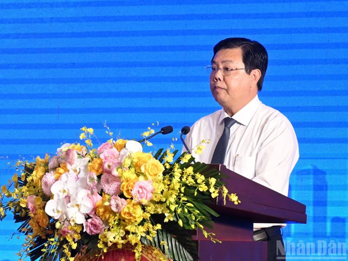 Bộ trưởng Nội vụ Nguyễn Tiến Hải, Chủ nhiệm Ủy ban quốc gia về Thanh niên Việt Nam phát biểu tại đối thoại.
