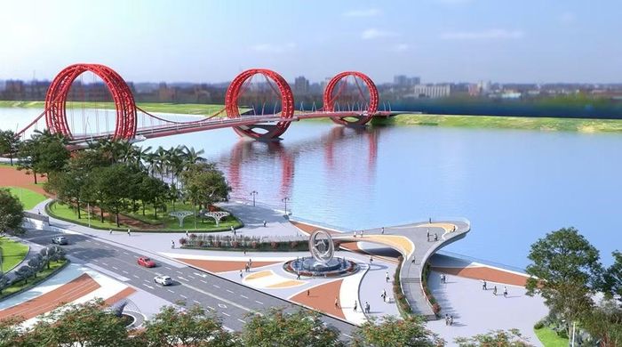 Phối cảnh dự án cầu Trà Khúc 1. (Ảnh: Ban Quản lý dự án đầu tư xây dựng các công trình giao thông tỉnh Quảng Ngãi)