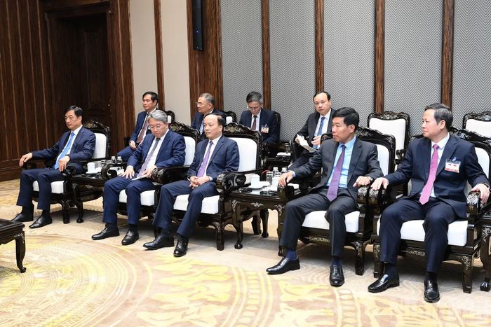 Các đại biểu Việt Nam tham dự cuộc tiếp.