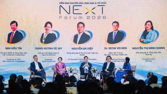 Các diễn giả tại diễn đàn NExT Forum 2026. (Ảnh: Ban tổ chức)
