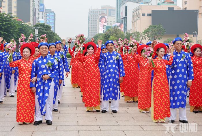  Các cặp đôi rạng rỡ trong ngày vui của Lễ cưới tập thể năm 2026. 