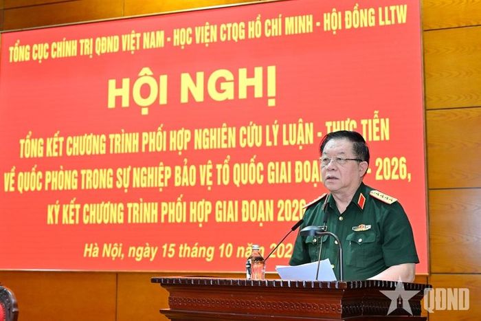  Đại tướng Nguyễn Trọng Nghĩa phát biểu. 