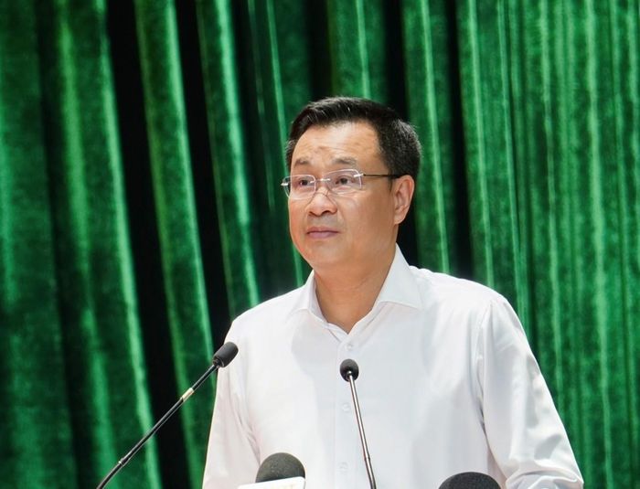Bí thư Thành ủy Lê Ngọc Quang phát biểu tại hội nghị