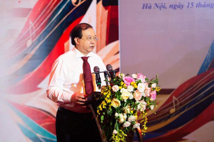  Thứ trưởng Bộ VH-TT-DL Tạ Quang Đông phát biểu tại lễ phát động. Ảnh HÀ PHƯƠNG 