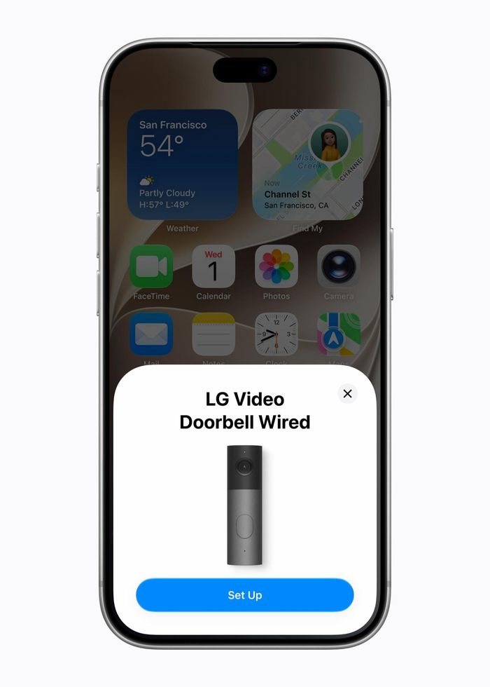 Các phụ kiện LG rất dễ thiết lập chỉ bằng một thao tác chạm trên iPhone.