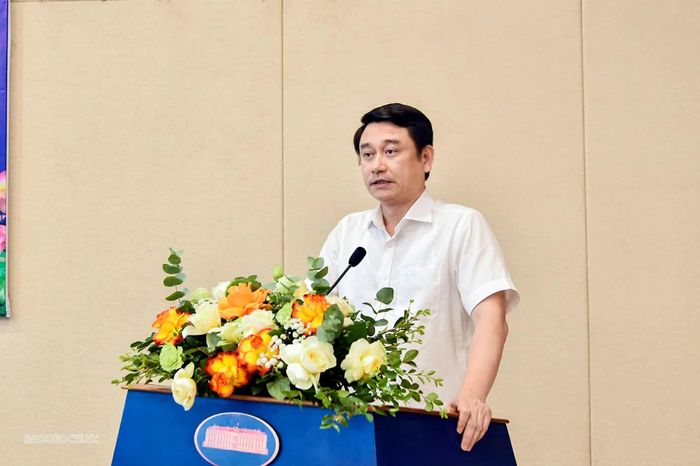 Thứ trưởng Ngoại giao Lê Anh Tuấn phát biểu khai mạc Hội nghị. (Ảnh: Quang Hòa)