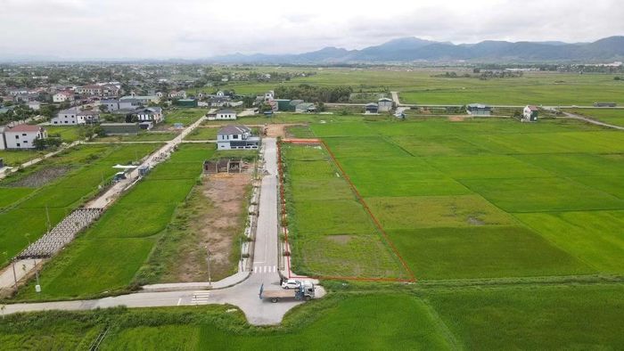 Toàn cảnh khu đất đấu giá nhìn từ trên cao.