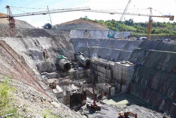 Trên công trường dự án Nhà máy Thủy điện Trị An mở rộng. Ảnh: Tuấn Việt.