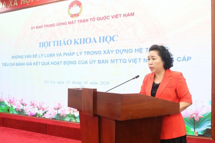  Bà Dương Thị Thủy - Phó trưởng Ban Tổ chức, Kiểm tra Cơ quan Ủy ban Trung ương MTTQ Việt Nam. (Ảnh: H.D) 