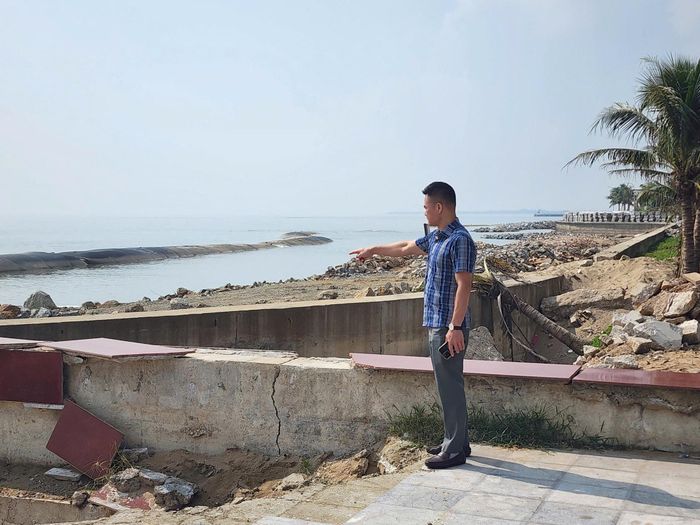 Hiện trạng bờ kè bị sạt lở