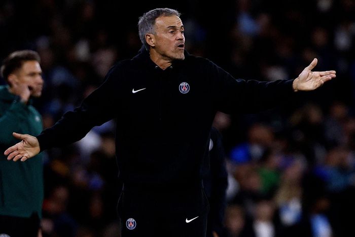 Luis Enrique gửi lời tuyên bố về tham vọng vô địch lần thứ 3 liên tiếp. Ảnh: PSG