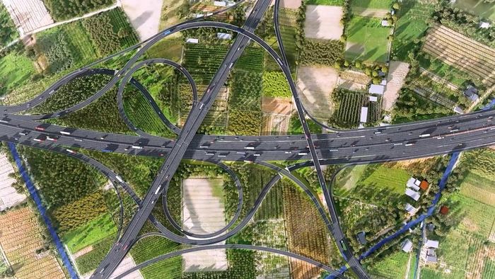 Thiết kế Vành đai 4 đoạn qua tỉnh Tây Ninh. Ảnh: Ban quản lý dự án tỉnh Tây Ninh