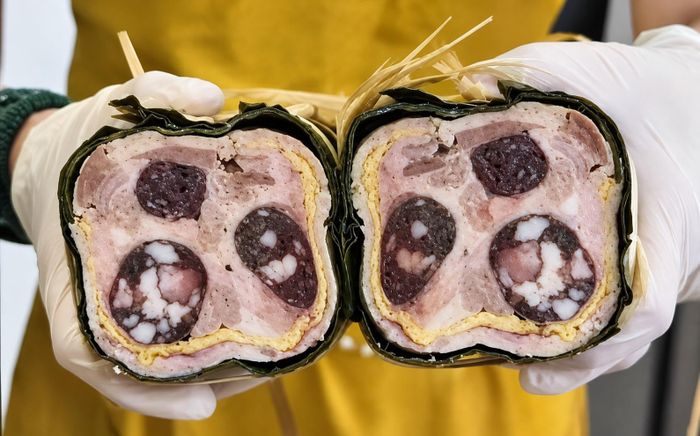Món giò lòng gây ấn tượng từ hình thức đến hương vị. Ảnh: Hành trình Thái Bảo