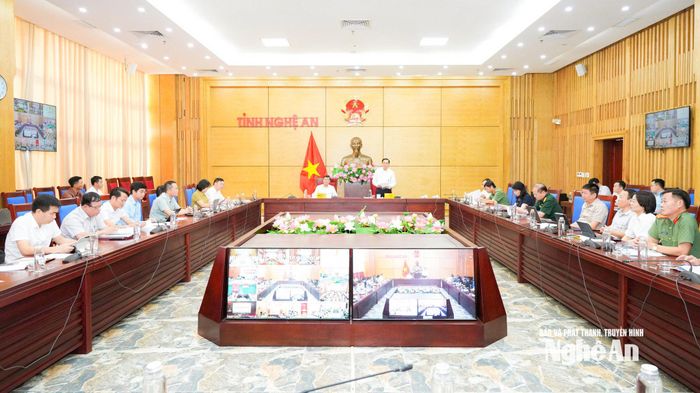 Quang cảnh điểm cầu Nghệ An. Ảnh: TL