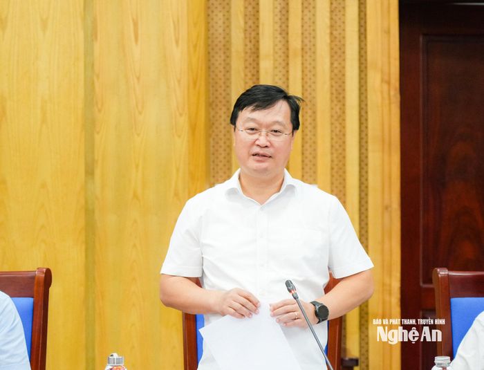 Phó Trưởng Ban Chính sách, chiến lược Trung ương Nguyễn Đức Trung - Trưởng đoàn Giám sát kết luận cuộc làm việc. Ảnh: TL