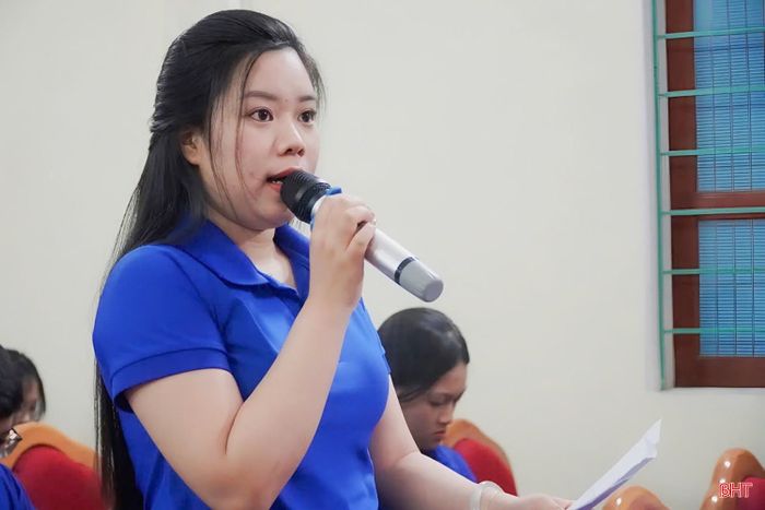 Nhiều ý kiến tâm huyết của tuổi trẻ phường Bắc Hồng Lĩnh được gửi gắm đến hội nghị.