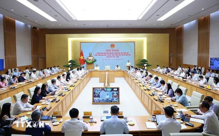 Hội nghị triển khai thực hiện Chương trình mục tiêu quốc gia phát triển văn hóa-xã hội, nông thôn, dân tộc và miền núi giai đoạn 2026-2035. (Ảnh: Dương Giang/TTXVN)