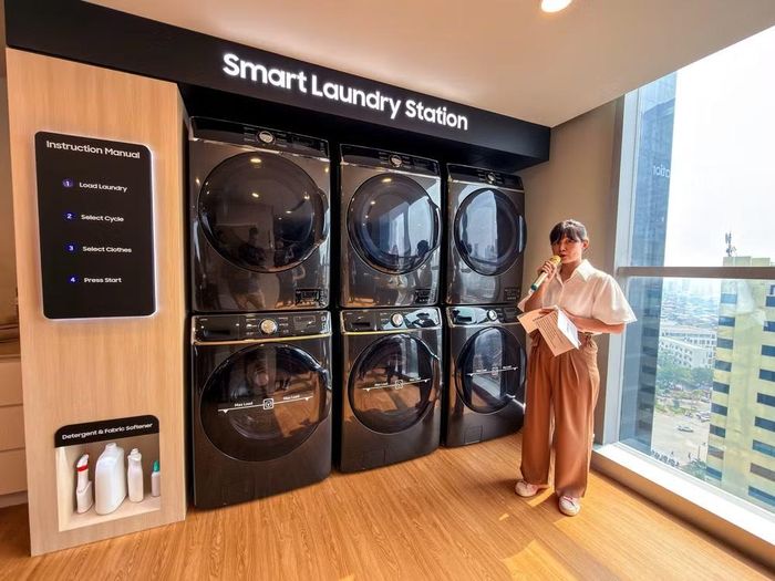 Bên cạnh thị trường gia đình, Samsung đang mở rộng các giải pháp dành cho doanh nghiệp, đặc biệt trong lĩnh vực HVAC và giặt sấy công nghiệp. (Ảnh: Minh Sơn/Vietnam+)