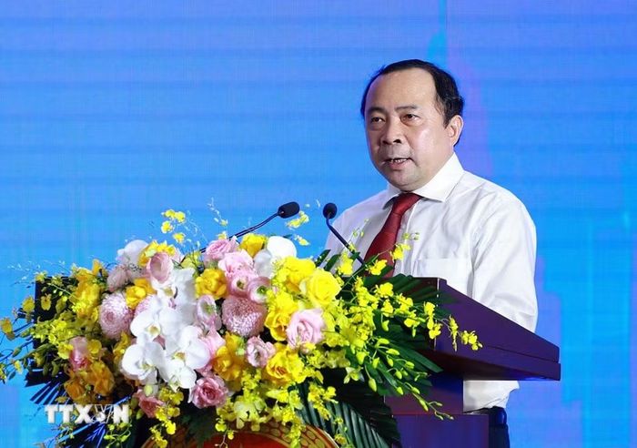 Bộ trưởng Bộ Khoa học và Công nghệ Vũ Hải Quân phát biểu. (Ảnh: Dương Giang/TTXVN)