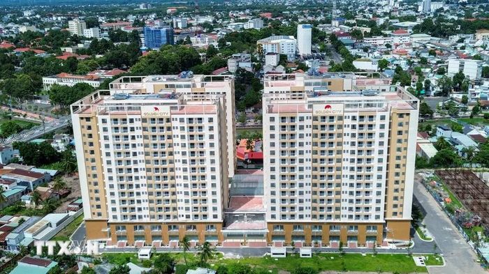 Các block thuộc Giai đoạn 1 của Dự án Golden City đã hoàn thành, bàn giao đưa vào sử dụng, góp phần bổ sung nguồn cung nhà ở xã hội trên địa bàn tỉnh Tây Ninh. (Ảnh: Giang Phương/TTXVN)