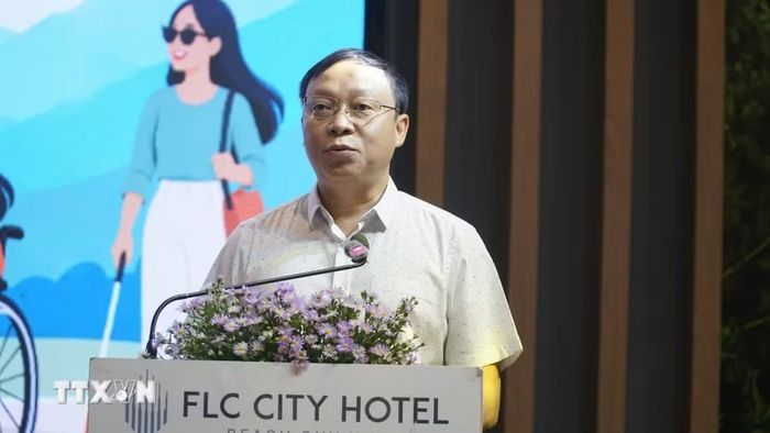 Thượng tá, Tiến sỹ Trần Đức Hùng, Phó Tổng Giám đốc chuyên trách NACCET phát biểu. (Ảnh: Sỹ Thắng/TTXVN)
