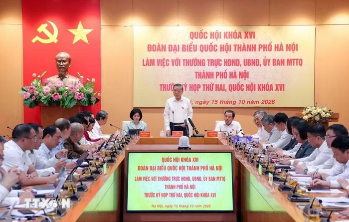 Tổng Bí thư, Chủ tịch nước Tô Lâm chủ trì buổi làm việc. (Ảnh: Văn Điệp/TTXVN)