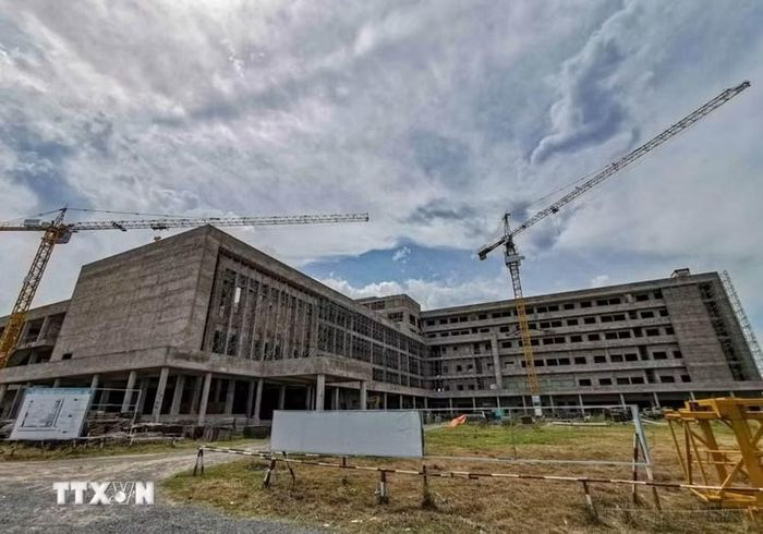 Dự án xây dựng Bệnh viện Ung bướu thành phố Cần Thơ sử dụng vốn vay ODA. (Ảnh: Thanh Liêm/TTXVN)