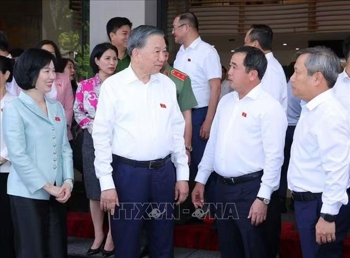 Tổng Bí thư, Chủ tịch nước Tô Lâm với các đại biểu. Ảnh: Văn Điệp/TTXVN