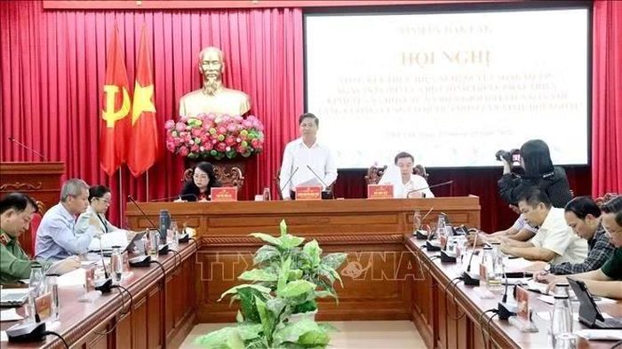 Ông Lương Nguyễn Minh Triết, Ủy viên Trung ương Đảng, Bí thư Tỉnh ủy Đắk Lắk phát biểu chỉ đạo hội nghị.