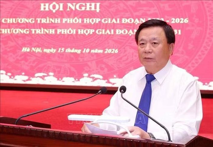 GS.TS Nguyễn Xuân Thắng, Chủ tịch Hội đồng Lý luận Trung ương phát biểu. Ảnh: Văn Điệp/TTXVN
