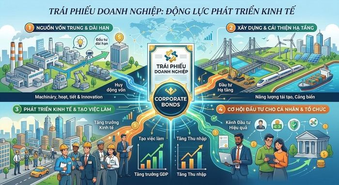 Trái phiếu doanh nghiệp ngày càng đóng vai trò là kênh dẫn vốn quan trọng cho nền kinh tế. Ảnh minh họa do AI tạo
