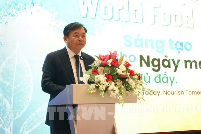 Thứ trưởng Bộ Nông nghiệp và Môi trường Nguyễn Hoàng Hiệp phát biểu tại hội nghị. Ảnh: Xuân Anh - TTXVN