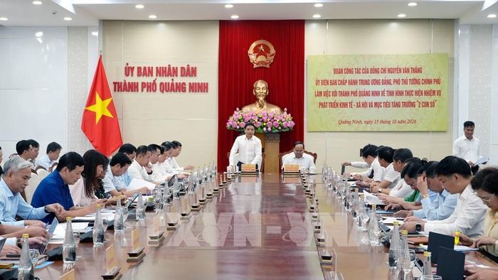 Quang cảnh buổi làm việc. Ảnh: Văn Đức - TTXVN 