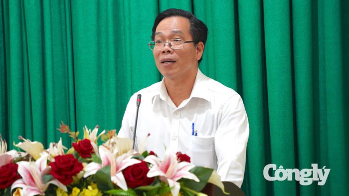 Ông Trần Quốc Khánh - Chánh tòa Hình sự của TAND tỉnh Tây Ninh phát biểu.