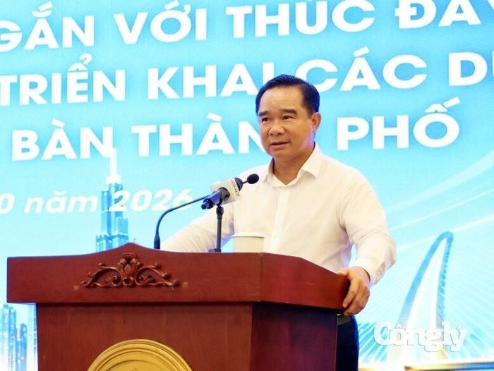 Chủ tịch UBND TP.HCM Nguyễn Văn Được phát biểu.