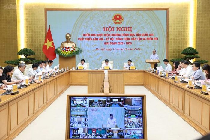 Bộ trưởng Bộ Tài chính Ngô Văn Tuấn báo cáo tại Hội nghị - Ảnh: chinhphu.vn/Nhật Bắc