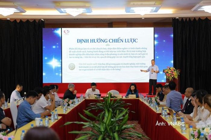 Ông Hồ Anh Tuấn - Trưởng BTC 248, Chủ tịch Hiệp hội Phát triển Văn hóa doanh nghiệp giới thiệu nội dung Đối thoại chính sách và Khung tóm tắt hành động chiến lược 2026 - 2035.