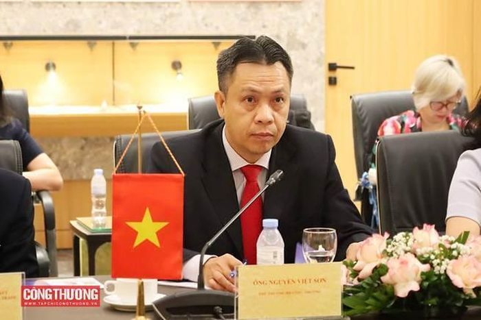Thứ trưởng Nguyễn Việt Sơn phát biểu tại buổi làm việc.