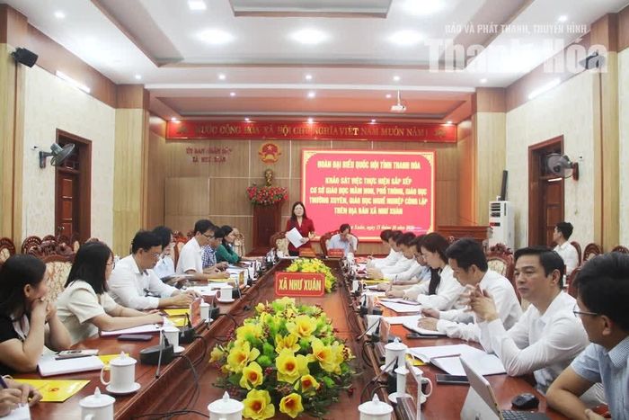 Quang cảnh buổi khảo sát tại xã Như Xuân.