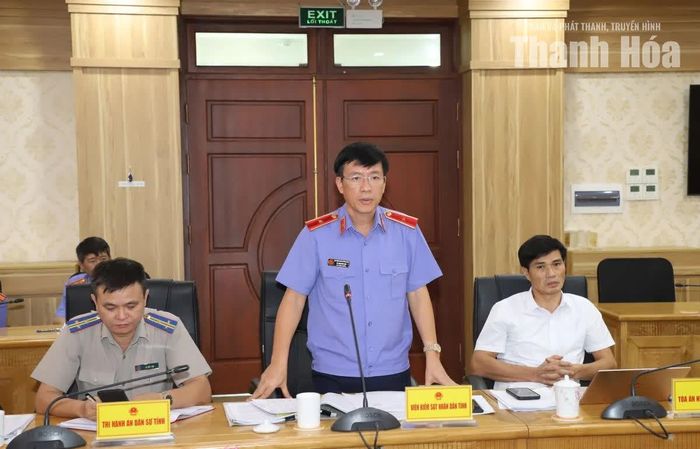 Lãnh đạo Viện Kiểm sát Nhân dân tỉnh tham gia ý kiến tại buổi giám sát.