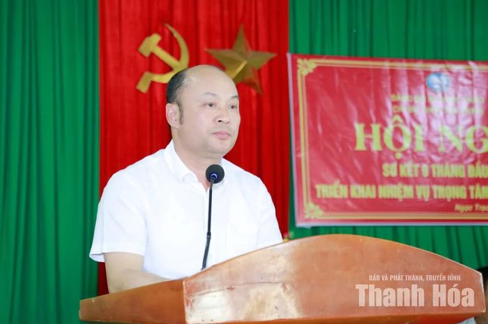 Phó Chủ tịch UBND tỉnh Cao Văn Cường phát biểu tại hội nghị.