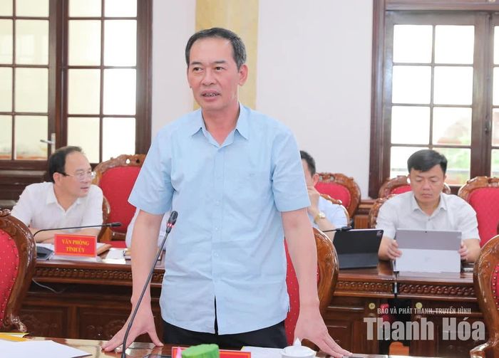 Phó Bí thư Tỉnh ủy Trịnh Tuấn Sinh phát biểu tại hội nghị.