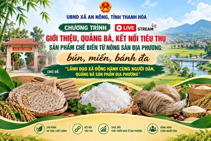 Chương trình được livestream trên fanpage Xã An Nông.