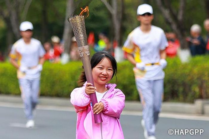 Hoạt động hợp nhất ngọn lửa Asian Para Games 2026 tại công viên Tsuruma diễn ra chiều 15/10.