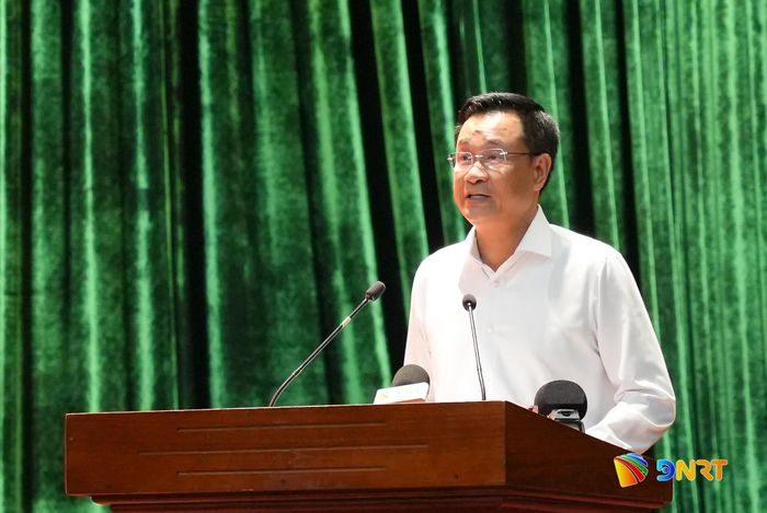 Bí thư Thành ủy Lê Ngọc Quang phát biểu kết luận hội nghị. Ảnh: T.CÔNG