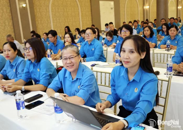 Các cán bộ Công đoàn tham dự Hội nghị tập huấn báo cáo viên, tuyên truyền viên năm 2026. Ảnh: Nguyễn Hòa
