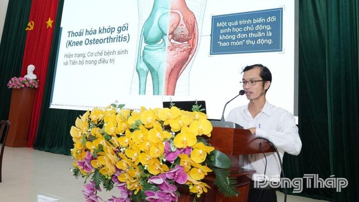 Thạc sĩ, bác sĩ Phạm Trường Tuân trình bày kiến thức về phương pháp điều trị thoái hóa khớp gối bằng y học cổ truyền kết hợp y học hiện đại.