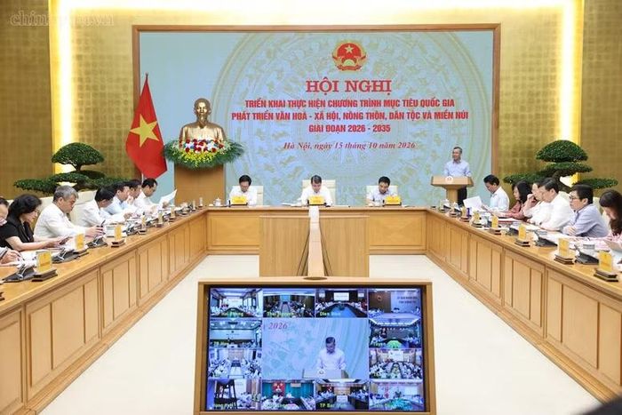  Quang cảnh hội nghị tại điểm cầu Chính phủ: Ảnh: VGP/Nhật Bắc 