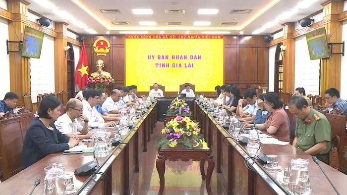 Quang cảnh hội nghị tại điểm cầu tỉnh Gia Lai. Ảnh: Hoàng Vũ 