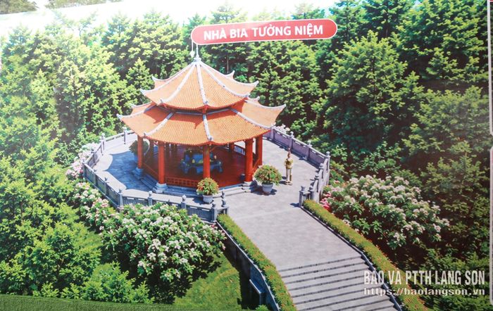 Phối cảnh công trình “Nhà bia tưởng niệm các anh hùng liệt sĩ Công an tỉnh Lạng Sơn”